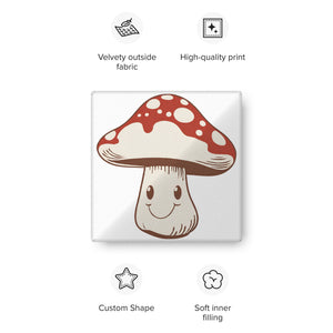 Smiling Mushroom-shaped pillow - Divana Mushrooms