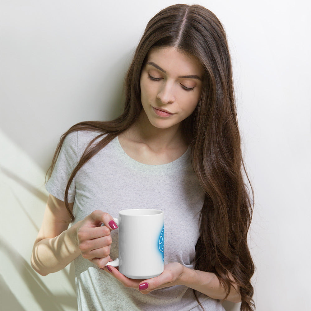 Stylish White Glossy Mug for Your Daily Brew